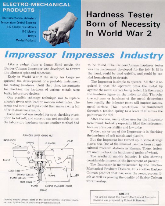Barcol Impressor during World War 2